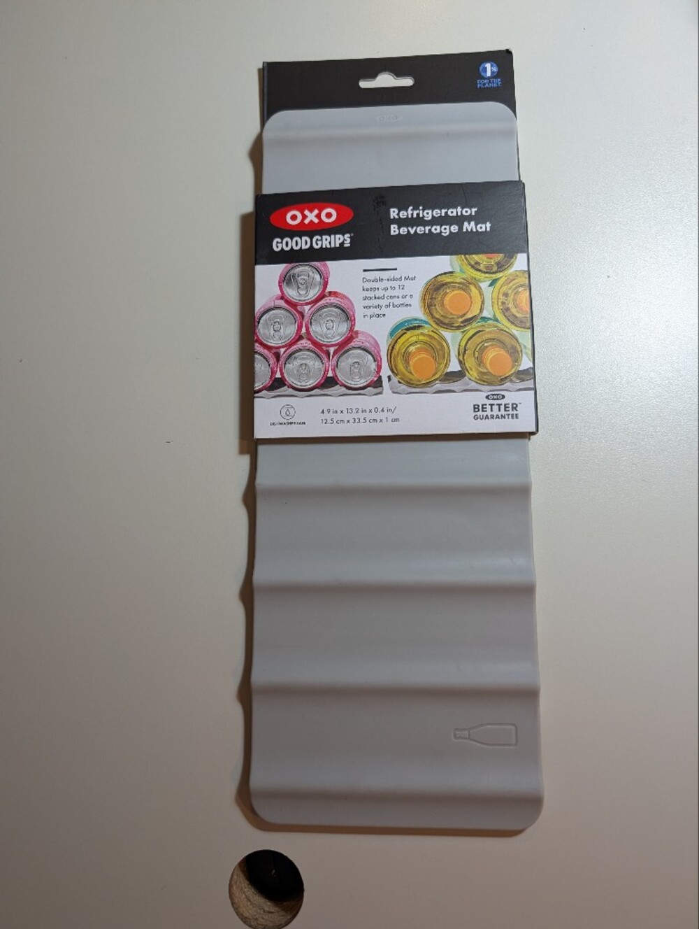 OXO Good Grips Refrigerator Silicone Beverage Mat in Light Gray NWT